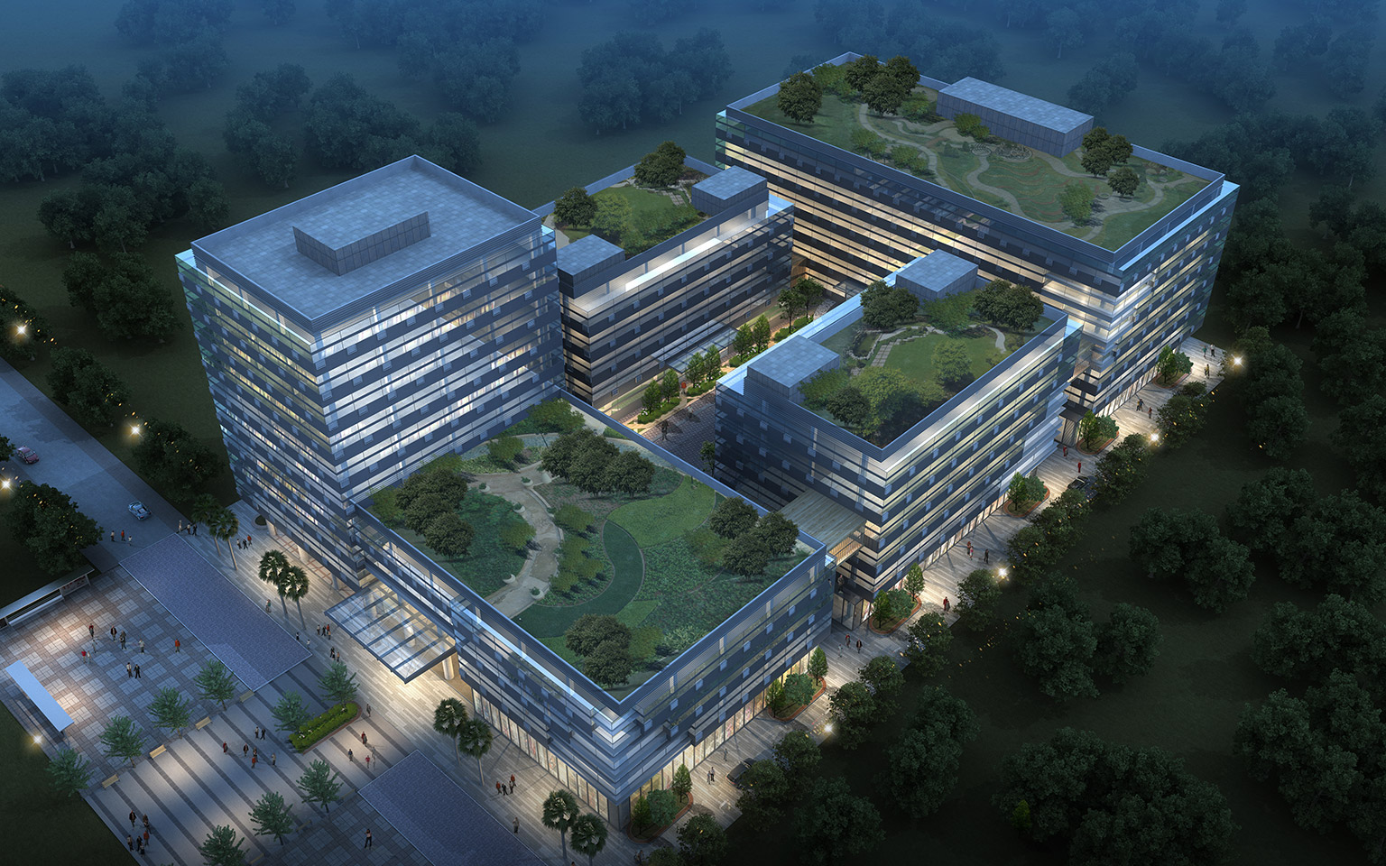 電子公司總部產(chǎn)業(yè)園規(guī)劃設(shè)計案例1