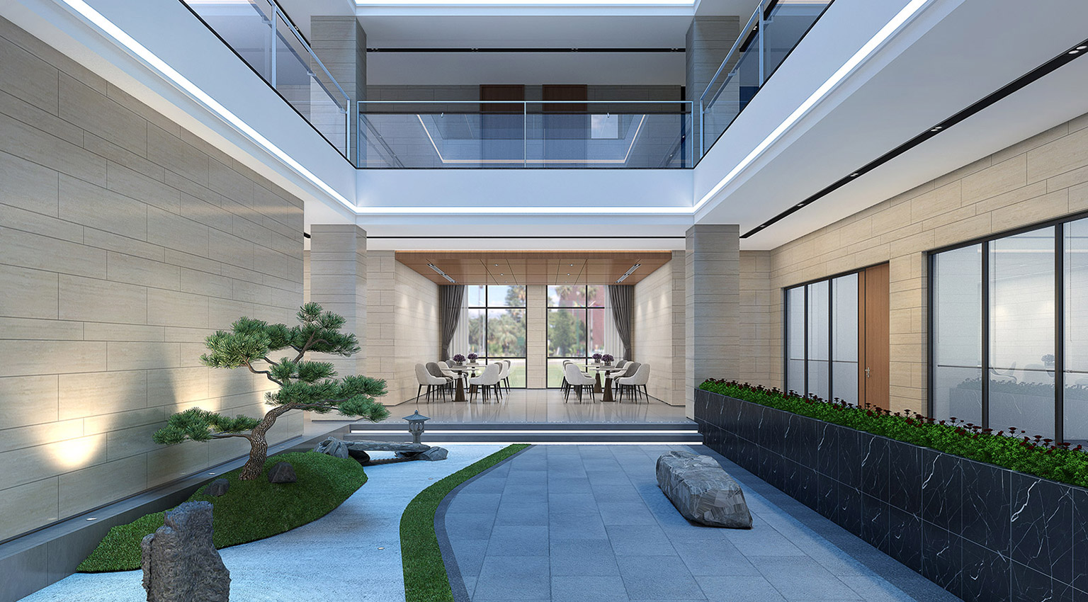 電子廠辦公樓裝修設計案例2